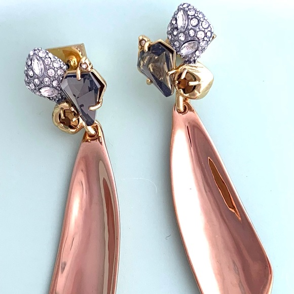 Alexis Bittar Crystal Stone Petal Scoop Earrings - Picture 7 of 10
